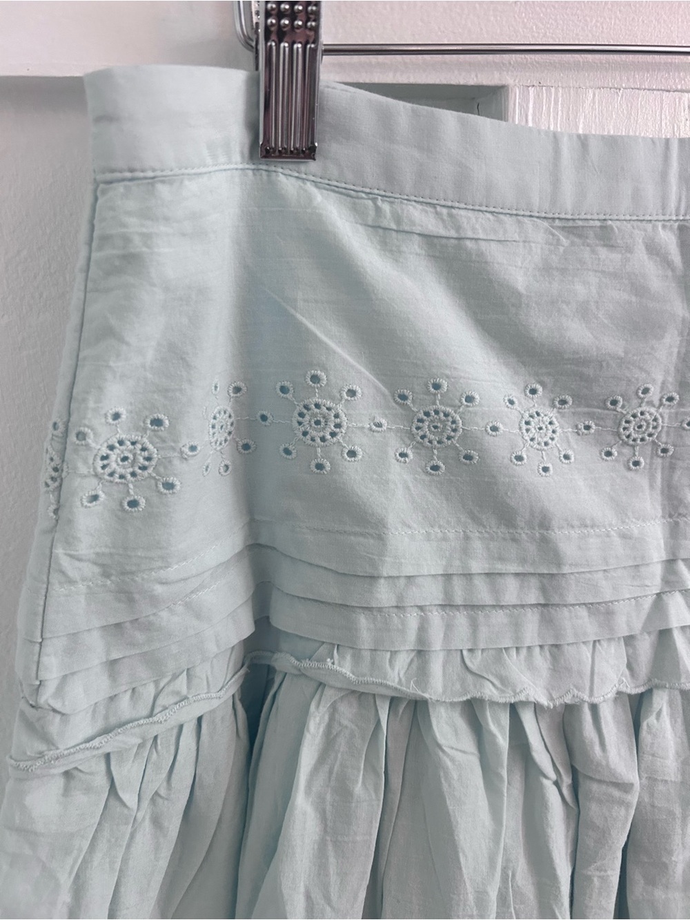 Ciao Lucia Irati Eyelet Pleated Cotton Midi-Skirt size 6 - Picture 4 of 7